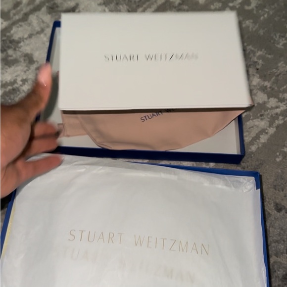 Stuart Weismann Nudist Curve 100 Platino Gold Sandal - Picture 8 of 8